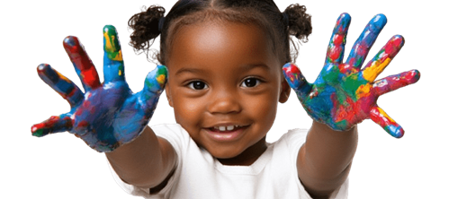 Colorful child care icon